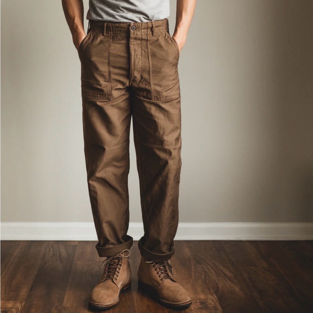 orSlow Regular Fit Fatigue Pants - Brown